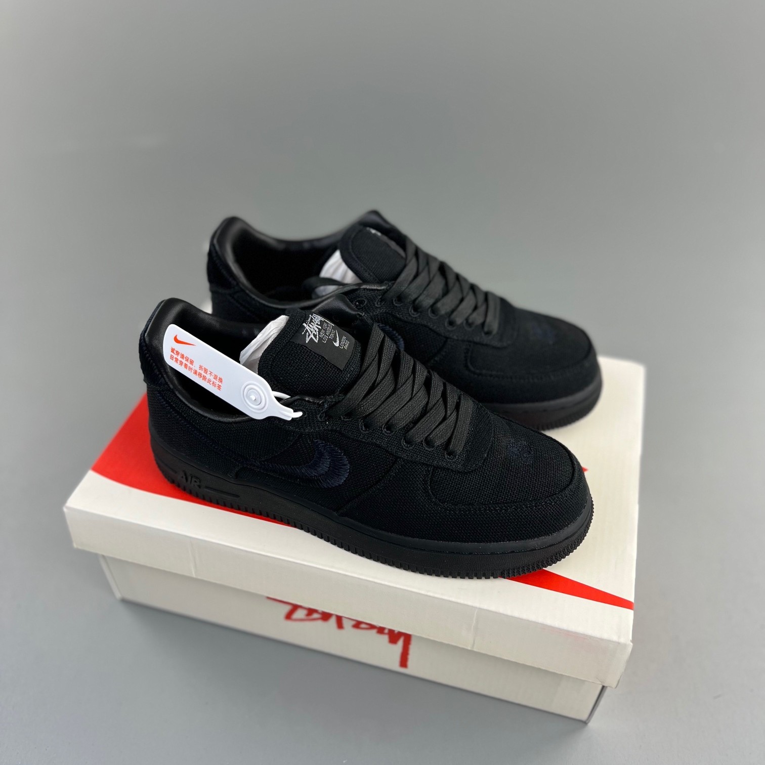 나이키 x 스투시 에어포스 1 로우 트리플 블랙 Nike x Stussy Air Force 1 Low Triple Black CZ9084-001