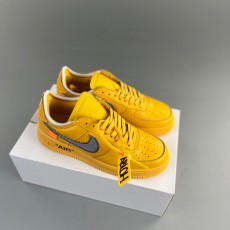 나이키 x 오프화이트 에어포스 1 '07 유니버시티 골드 Nike x Off-White Air Force 1 '07 University Gold DD1876-700
