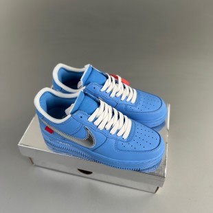 나이키 x 오프화이트 에어포스 1 로우 MCA 유니버시티 블루 Nike x Off-White Air Force 1 Low MCA University Blue CI1173-400