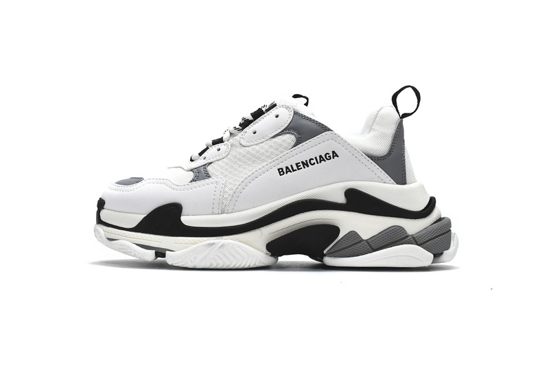 발렌시아가  Triple S White Grey BLG 10141