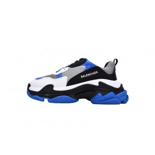 발렌시아가 Triple S Black White Blue BLG 10077