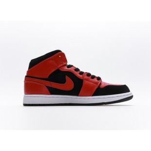 나이키 조던 1 미드 블랙 짐레드 Jordan 1 Mid Black Gym Red 554724-054