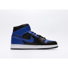 나이키 조던 1 미드 블랙 하이퍼 로얄 Jordan 1 Mid Black Hyper Royal 554724-077