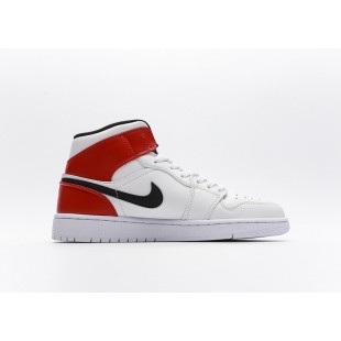 나이키 던 1 미드 화이트 블랙 짐레드 (GS) Jordan 1 Mid White Black Gym Red