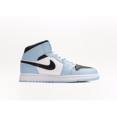 나이키 조던 1 미드 아이스 블루 블랙 (GS) Jordan 1 Mid Ice Blue Black 555112-401
