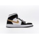 나이키 조던 1 미드 페이턴트 블랙 화이트 골드 Jordan 1 Mid Patent Black White Gold 852542-007