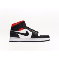 나이키 조던 1 미드 블랙 짐레드 (W) Jordan 1 Mid Black Gym Red BQ6472-061