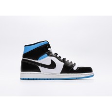 나이키 조던 1 미드 화이트 블랙 유니버시티 블루 (W) Jordan 1 Mid White Black University Blue BQ6472-102