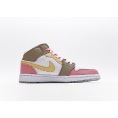 나이키 조던 1 미드 SE 파스텔 그라인드 (GS) Jordan 1 Mid SE Pastel Grind DJ0338-100