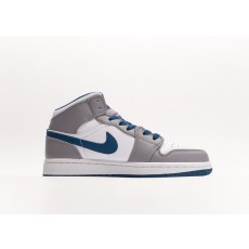 나이키 조던 1 미드 시멘트 그레이 트루 블루 Jordan 1 Mid Cement Grey True Blue DQ8426-014