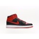 나이키 조던 1 미드 블랙 파이어 레드 Jordan 1 Mid Black Fire Red DQ8426-060