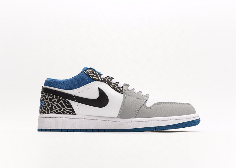 나이키 조던 1 로우 SE 화이트 시멘트 그레이 블루 Jordan 1 Low SE White Cement Grey Blue DM1199-140