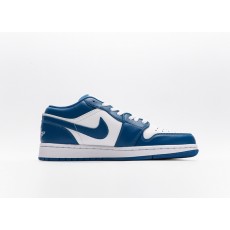 나이키 조던 1 로우 화이트 다크 마리나 블루 (W) Jordan 1 Low White Dark Marina Blue DC0774-114