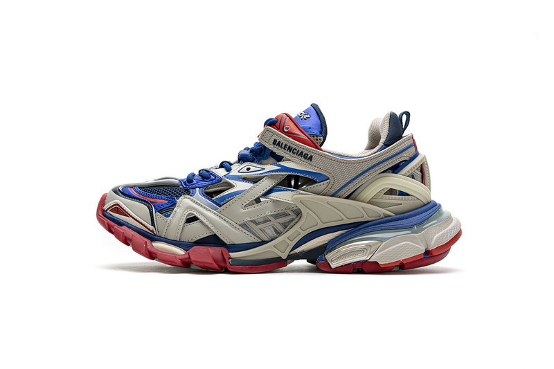 발렌시아가 Track 2 Sneaker Beige Blue BLG 10213