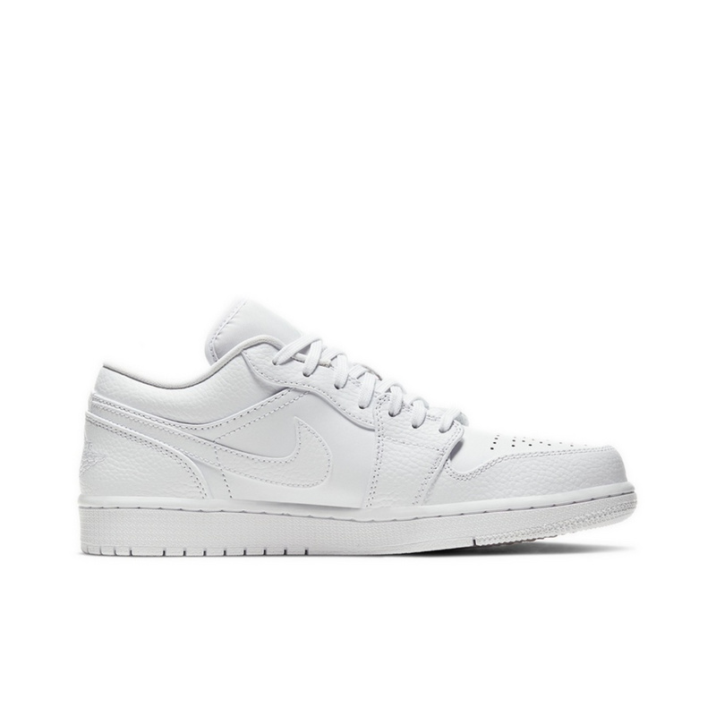 나이키 조던 1 로우 트리플 화이트 텀블드 레더 2020 Jordan 1 Low Triple White Tumbled Leather 2020 553558-130