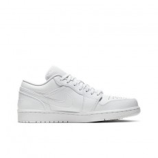 나이키 조던 1 로우 트리플 화이트 텀블드 레더 2020 Jordan 1 Low Triple White Tumbled Leather 2020 553558-130