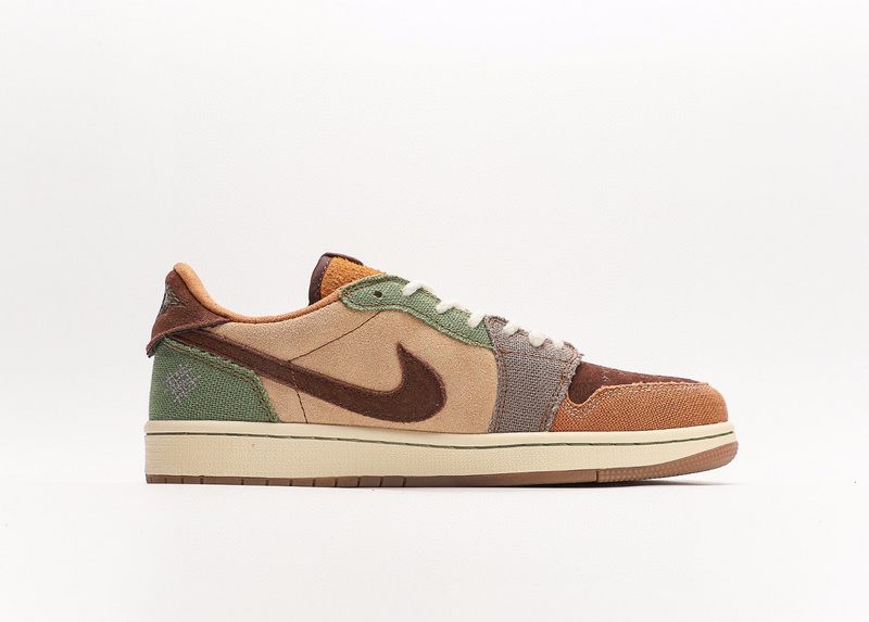 나이키 조던 1 x 자이언 윌리엄슨 레트로 로우 OG 플랙스 앤 오일 그린 Jordan 1 x Zion Williamson Retro Low OG Flax and Oil Green DZ7292-200