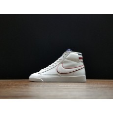 나이키 블레이저 미드 Nike Blazer Mid White Blackened Blue Red Crush AV9375-109