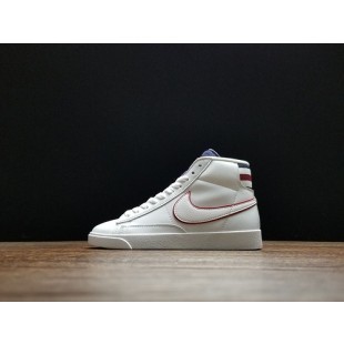 나이키 블레이저 미드 Nike Blazer Mid White Blackened Blue Red Crush AV9375-109