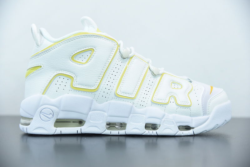 나이키 에어 모어 업템포 서밋 화이트 옵티 옐로우 (W) Nike Air More Uptempo Summit White Opti Yellow DM3035-100