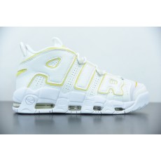 나이키 에어 모어 업템포 서밋 화이트 옵티 옐로우 (W) Nike Air More Uptempo Summit White Opti Yellow DM3035-100