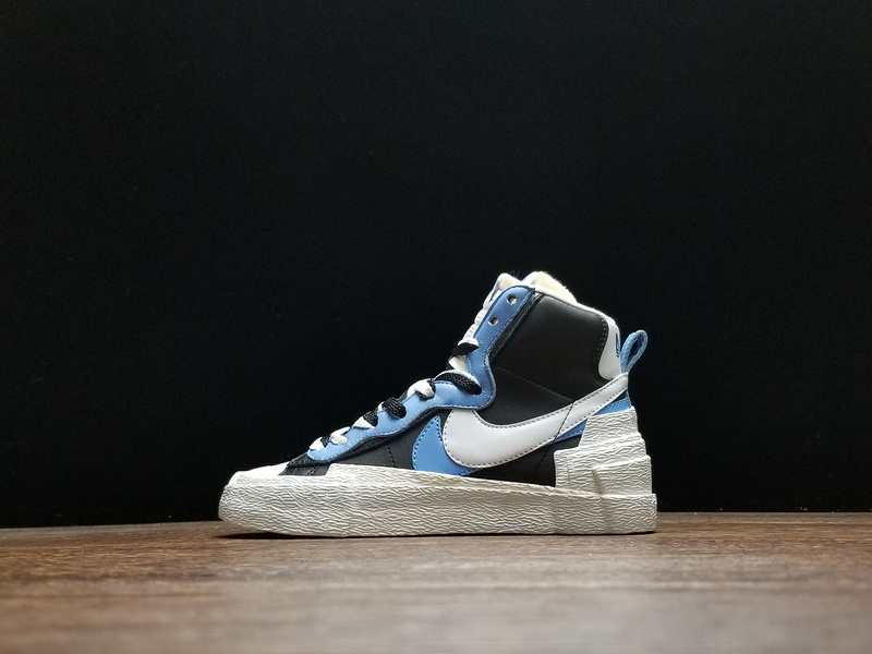 나이키 x 사카이 블레이저 미드 화이트 블랙 레전드 블루 Nike x Sacai Blazer Mid White Black Legend Blue BV0072-001