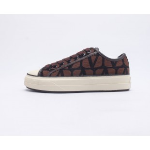 발렌티노 토탈루프 브이로고 로우탑 스니커즈 브라운 블랙 Valentino Totaloop Vlogo Low-Top Sneakers Brown Black S0H02RWCU02