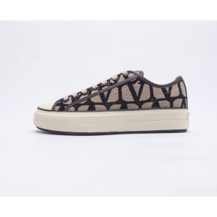 발렌티노 토탈루프 브이로고 로우탑 스니커즈 베이지 블랙 Valentino Totaloop Vlogo Low-Top Sneakers Beige Black S0GX4RWC6ZN
