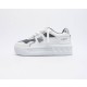 발렌티노 원 스터드 XL 나파 레더 로우 탑 스니커즈 그레이/화이트 Valentino One Stud XL Nappa Leather Low Top Sneaker White/gray EWGD1123CBL 