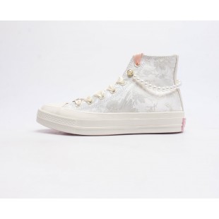 컨버스 척 올스타 스킬 리본 화이트  Converse Chuck All Star 1970 Hi Top Silk ribbon White A07247C 