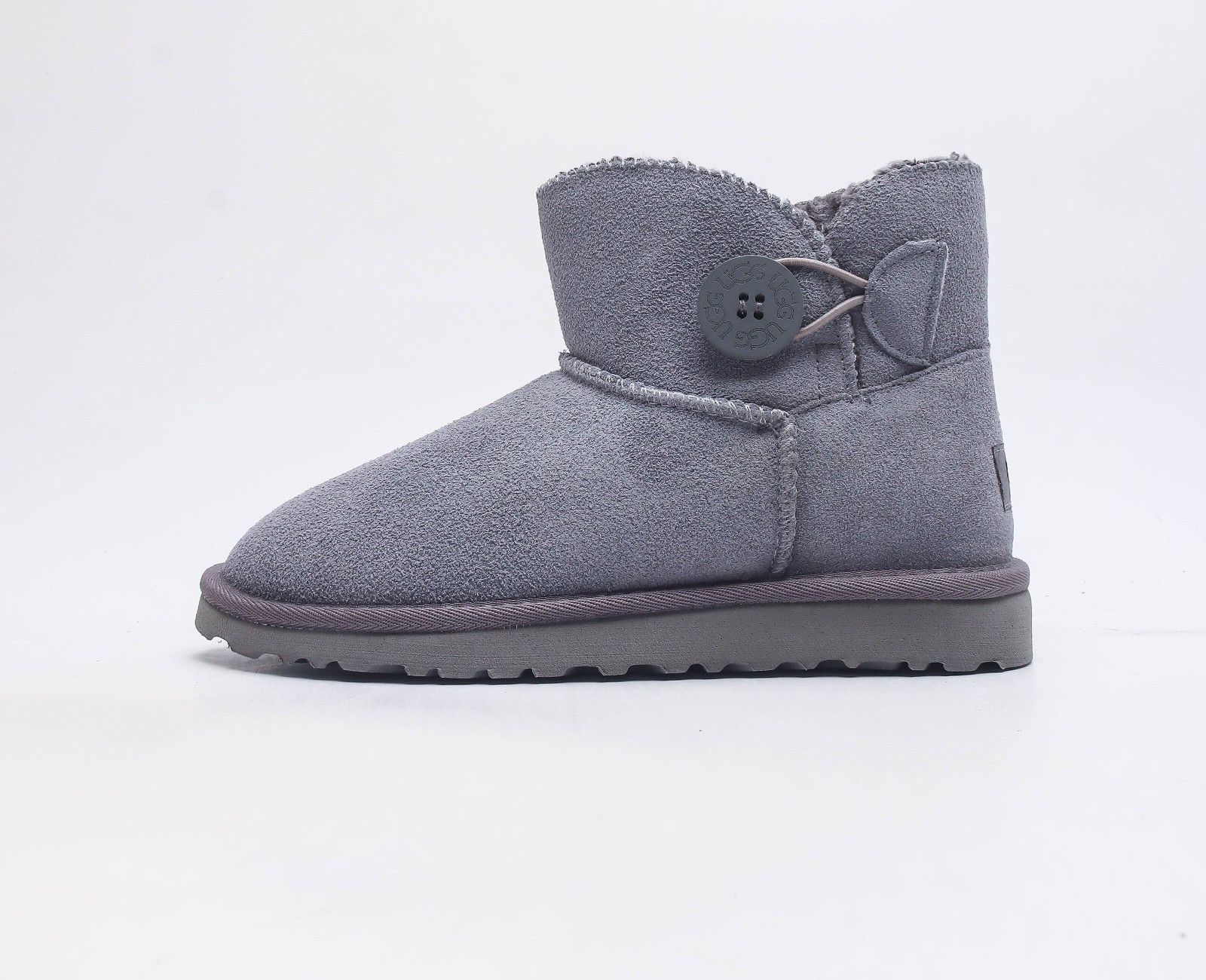 어그 미니 베일리 버튼 2 부츠 그레이 UGG Mini Bailey Button II Boots Grey 1016422-GREY