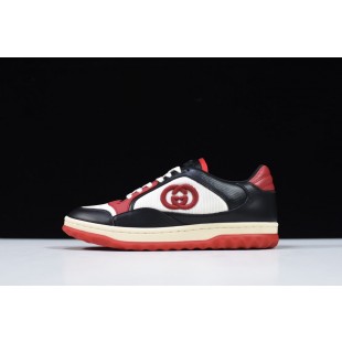 구찌 스니커즈 블랙 레더 Gucci MAC80 ‎762611 AACNW 1051