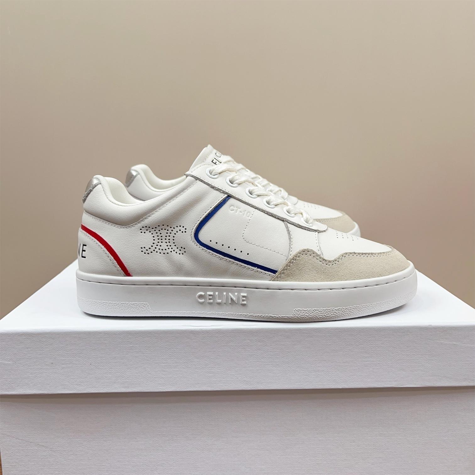 CELINE 24ss 셀린느 CT-10 트레이너 로우 레이스업 스니커즈 카프스킨