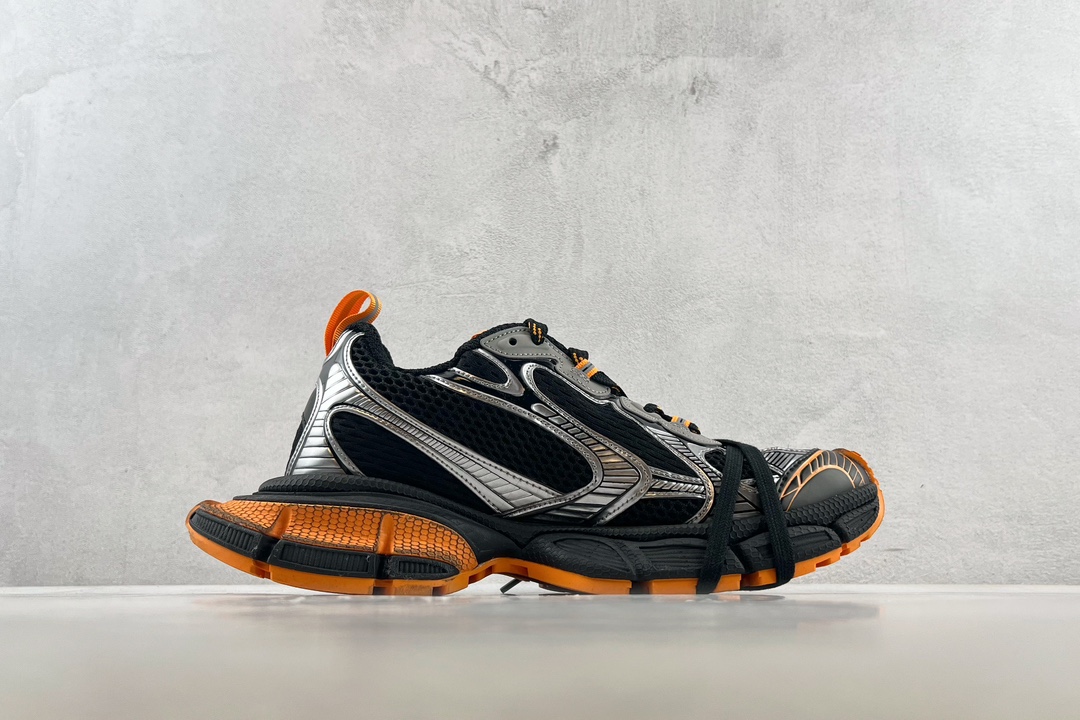 발렌시아가 3XL 스니커즈 블랙 오렌지 그레이 Balenciaga 3XL Sneakers Black Orange Grey 734734W3XL31178