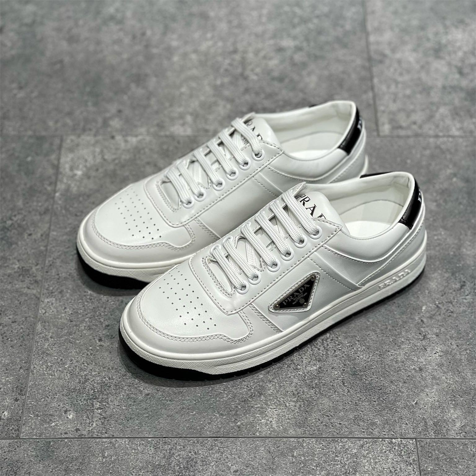 프라다 다운타운 퍼포레이티드 레더 스니커즈 Prada Downtown Perforated Leather Sneakers 1E792M-3LJ6-F0964