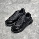 프라다 바이크 패브릭 스웨이드 엘리먼츠 브러쉬드 레더 스니커즈 Prada Brushed Leather Sneakers with Bike Fabric and Suede Elements Black 2EG424-3C37-F0002