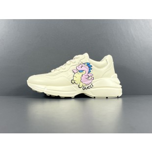 구찌 라이톤 레더 스니커즈 여자 Gucci Rhyton 498916 A9L00 9522