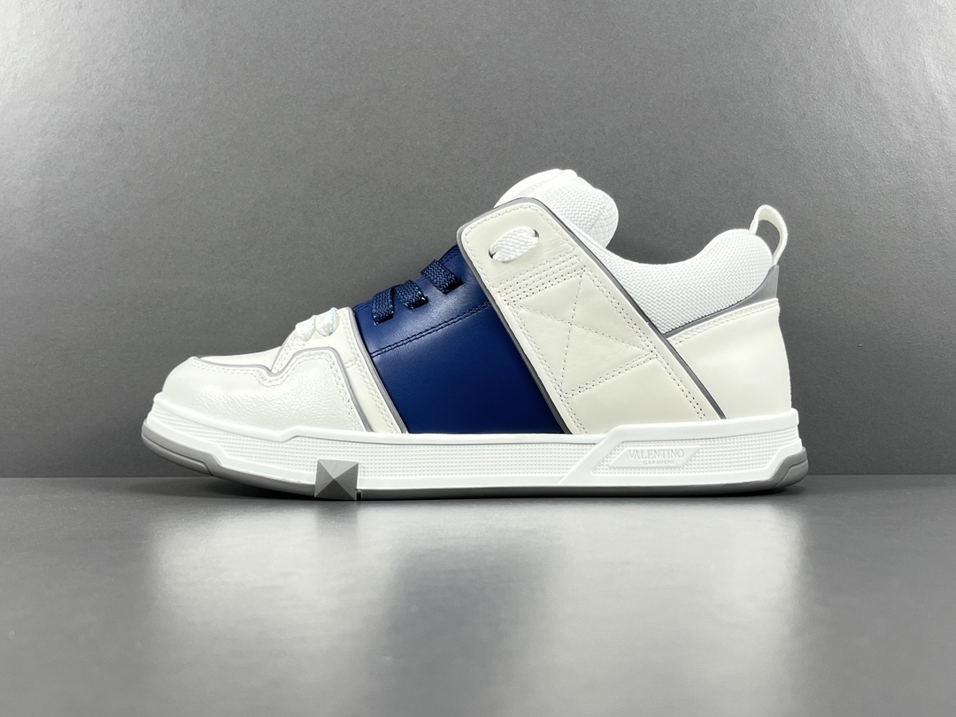 발렌티노 오픈 스케이트 카프스킨 & 패브릭 스니커즈 Valentino Open Skate Calfskin and Fabric Sneakers 1Y2SOF89YPB6TT