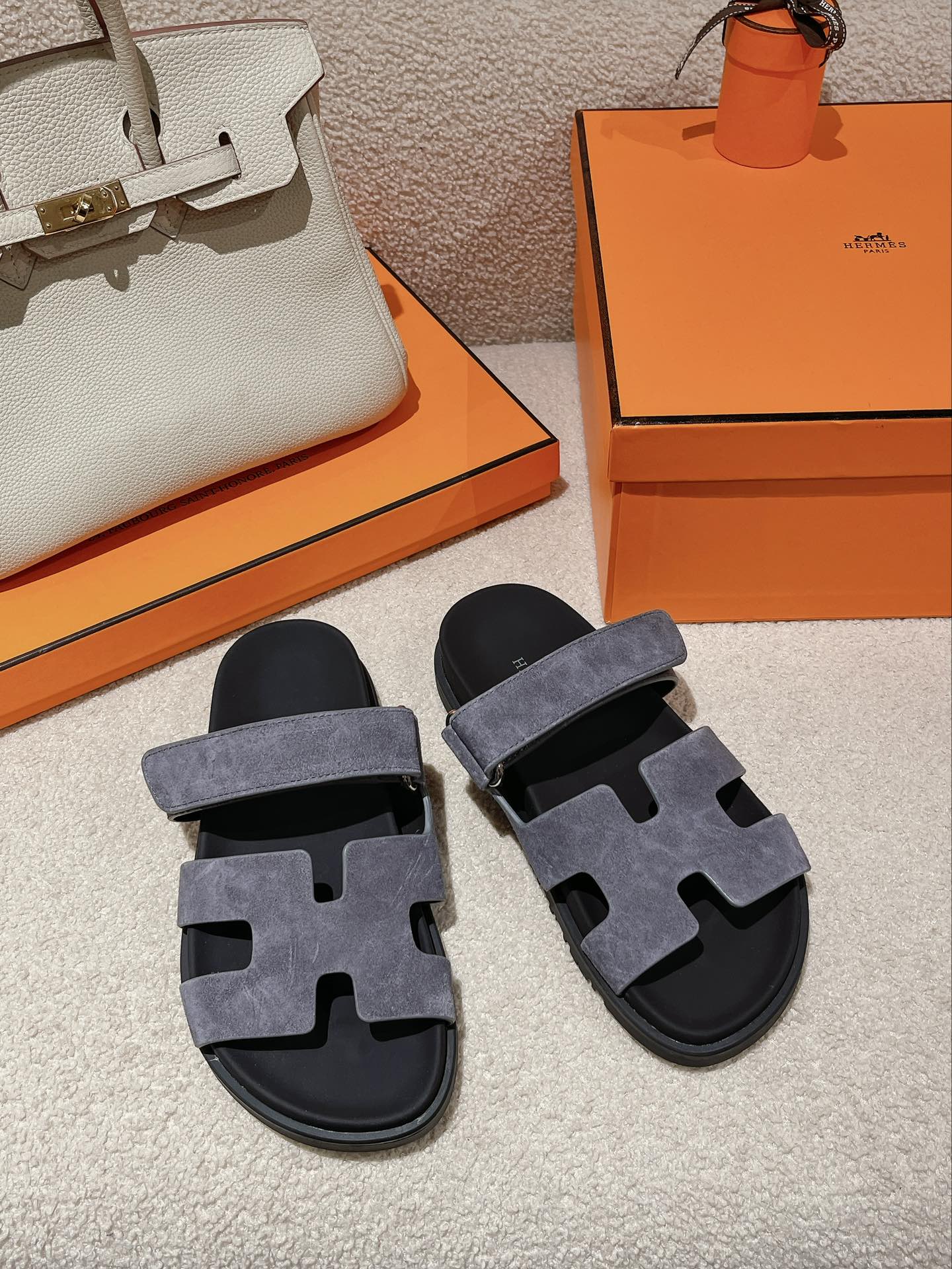 에르메스 시프레 샌들 스웨이드 고트스킨 Hermes Chypre Sandal Suede Goatskin