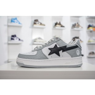 베이프 베이프 스타 로우 화이트 그레이 블랙 BAPE Bape Sta Low White Grey Black 1H70-191-002