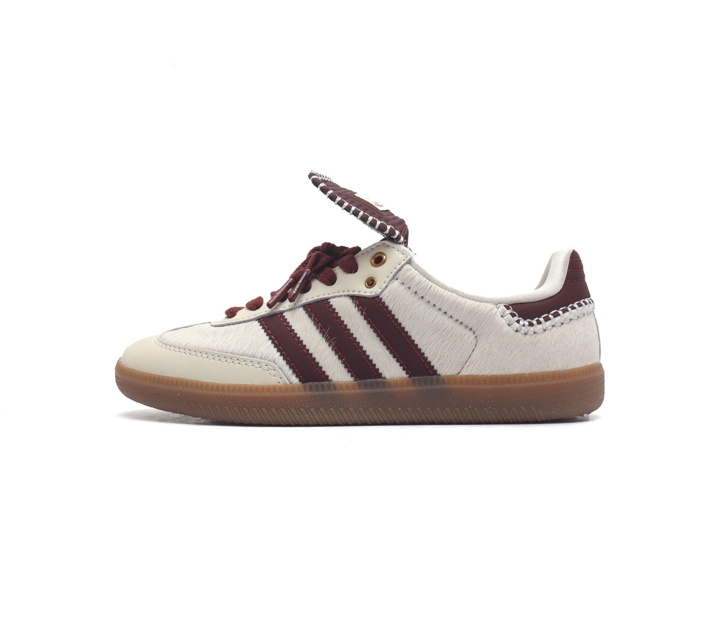 아디다스 x 웨일스 보너 포니 토널 삼바 크림 화이트 미스테리 브라운 Adidas x Wales Bonner Pony Tonal Samba IE0586