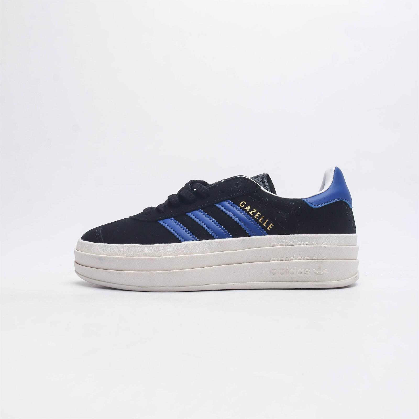 (W) 아디다스 가젤 볼드 코어 블랙 루시드 블루 Adidas Gazelle Bold Core Black Lucid Blue HQ4408
