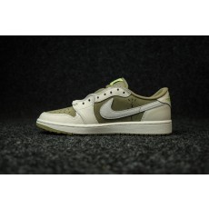 조던 1 x 트래비스 스캇 레트로 로우 골프 NRG 뉴트럴 올리브 Jordan 1 x Travis Scott Retro Low Golf FZ3124-200