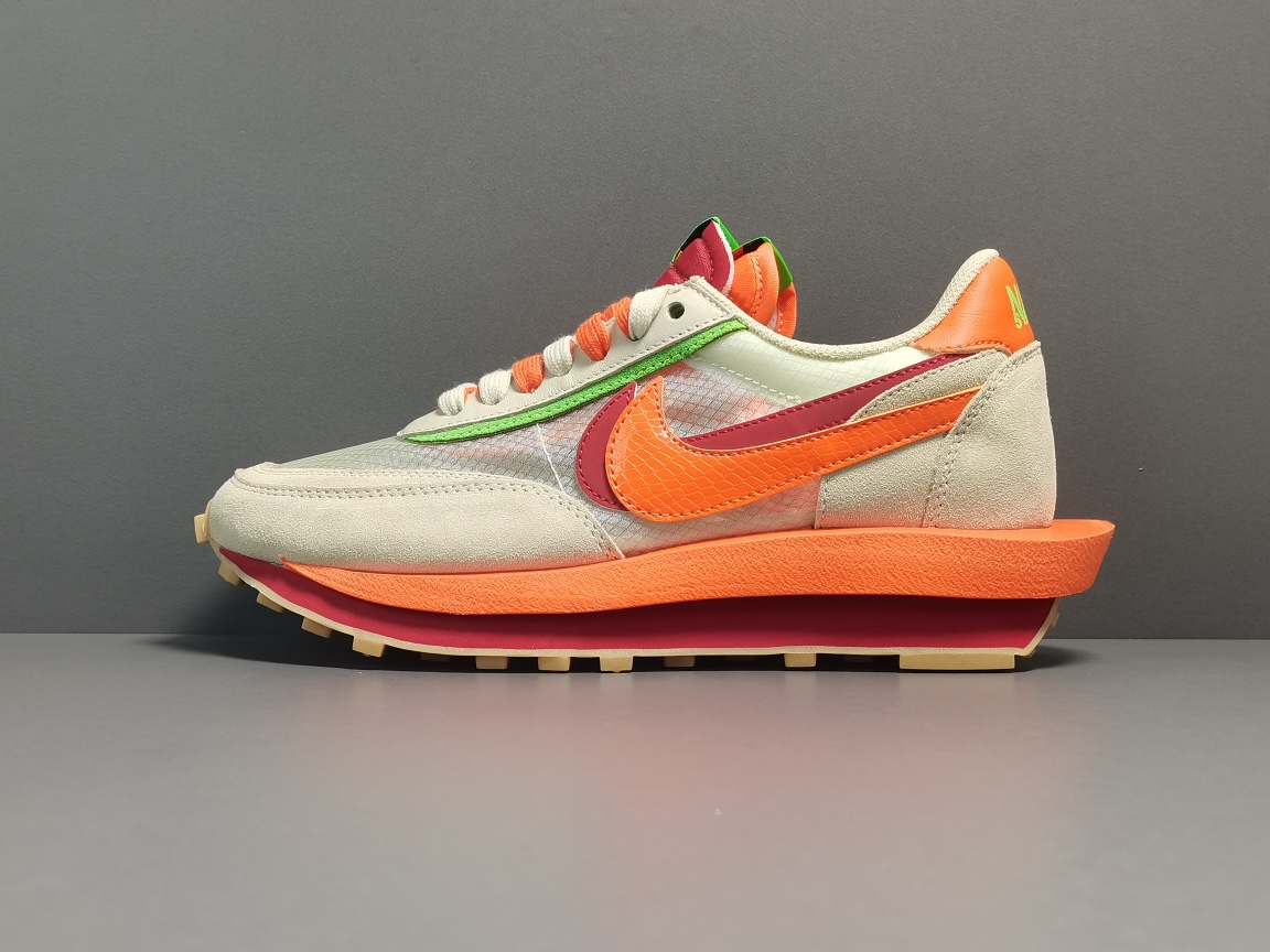 나이키 x 사카이 x 클랏 LD와플 오렌지 블레이즈 Nike x Sacai x Clot LDWaffle Orange Blaze DH1347-100