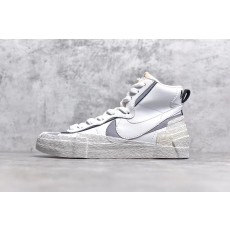 나이키 x 사카이 블레이저 미드 화이트 그레이 Nike x Sacai Blazer Mid White Grey BV0072-100