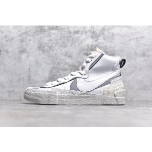 나이키 x 사카이 블레이저 미드 화이트 그레이 Nike x Sacai Blazer Mid White Grey BV0072-100