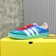 구찌 x 아디다스 가젤 라이트 블루 실크 Gucci x Adidas Gazelle Light Blue Silk 707867-U7R10-3660