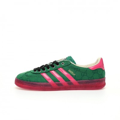 구찌 x 아디다스 가젤 스니커즈 그린 핑크 Gucci x Adidas Gazelle Sneakers
