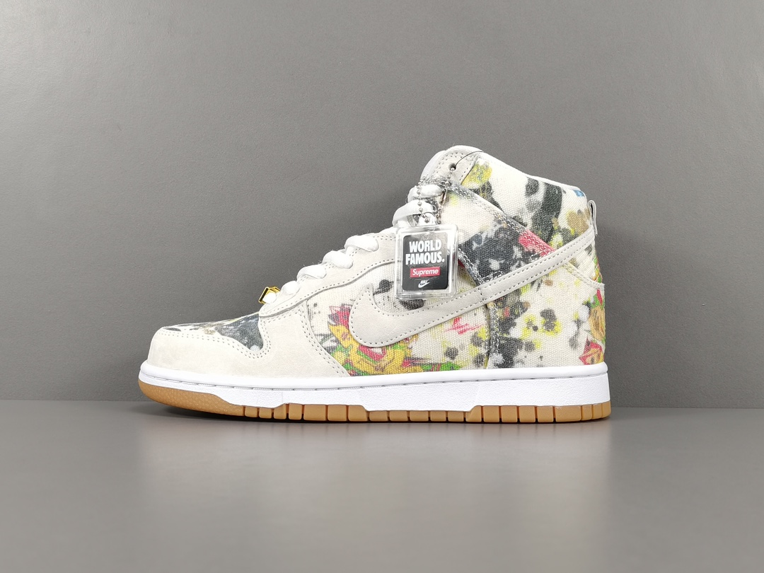 나이키 x 슈프림 SB 덩크 하이 QS 라멜지 화이트 Nike x Supreme SB Dunk High QS Rammellzee White FD8779-100