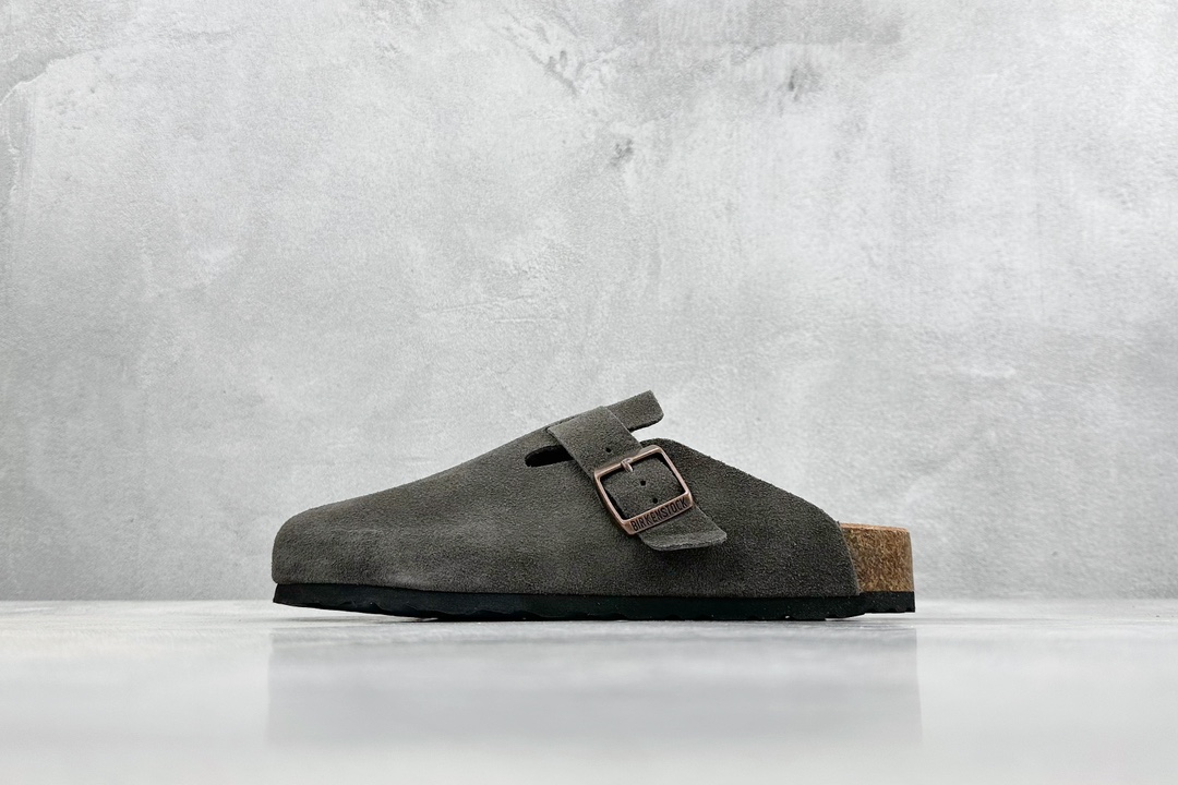 버켄스탁 보스턴 스웨이드 레더 타임 - 레귤러 Birkenstock Boston Suede Leather Thyme- Regula 1024721